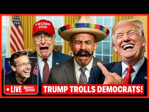 Democrats Throw Hysterical MELTDOWN As Trump Gives Them 'Trump 2028' Hats, Trolls With 'Racist' Meme