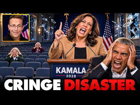 Kamala Unleashes Hysterical CRINGE Yelling in front of EMPTY 2028 Rally as Lib Crowd TURNS on Her…